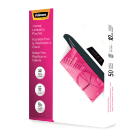 Fellowes Thermal Laminating Pouches, Letter (9 x 11.5 in), 10 mil, 50/Pack (52042)
