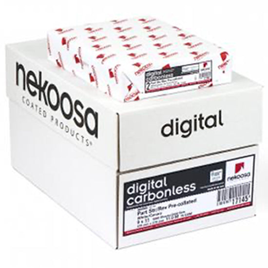 Nekoosa® Universal Pre-collated Carbonless NCR Paper, 2-Part Reverse (Canary/White), Legal 8.5″ × 14″, 500 Sheets / 250 Sets (50169)