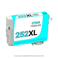 Epson Compatible 252XL Cyan Ink Cartridge, 1,100 Page Yield (T252XL220S)
