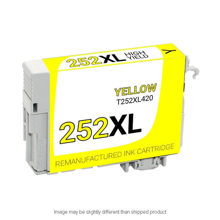 Epson Compatible 252XL Yellow Ink Cartridge, 1,100 Page Yield (T252XL420S)