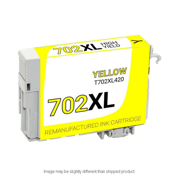 Epson Compatible 702XL Yellow Ink Cartridge, 950 Page Yield (T702XL420S)