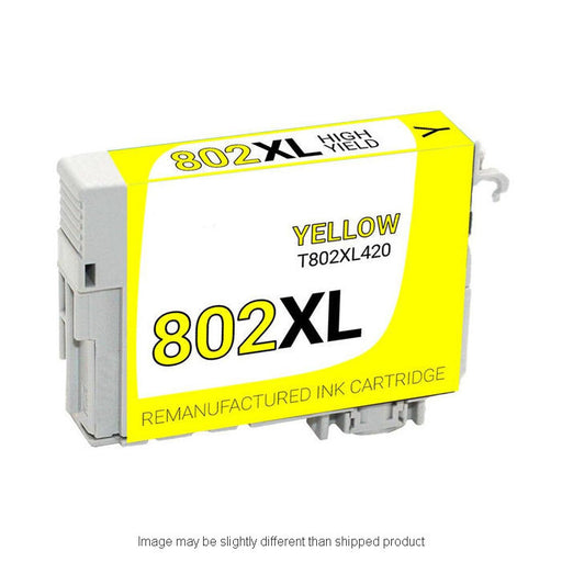 Epson Compatible 802XL Yellow Ink Cartridge, 1,900 Page Yield (T802XL420S)