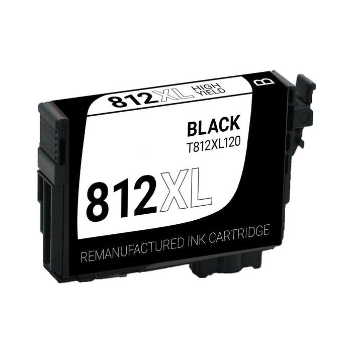 Epson Compatible 812XL Black Ink Cartridge, 1,100 Page Yield (T812XL120S)