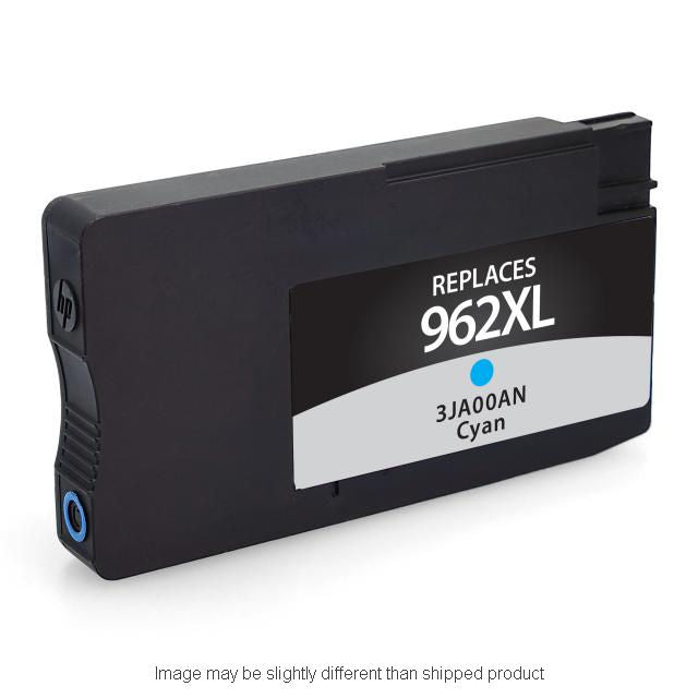 HP Remanufactured HP 962XL Cyan High Yield Ink Cartridge, 1,600 Page Yield (3JA00AN)