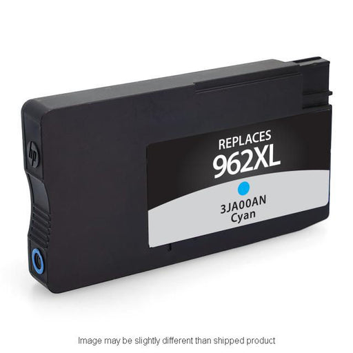 HP Remanufactured HP 962XL Cyan High Yield Ink Cartridge, 1,600 Page Yield (3JA00AN)
