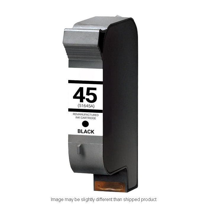 HP Remanufactured HP 45 Black Ink Cartridge, 930 Page Yield (51645A)