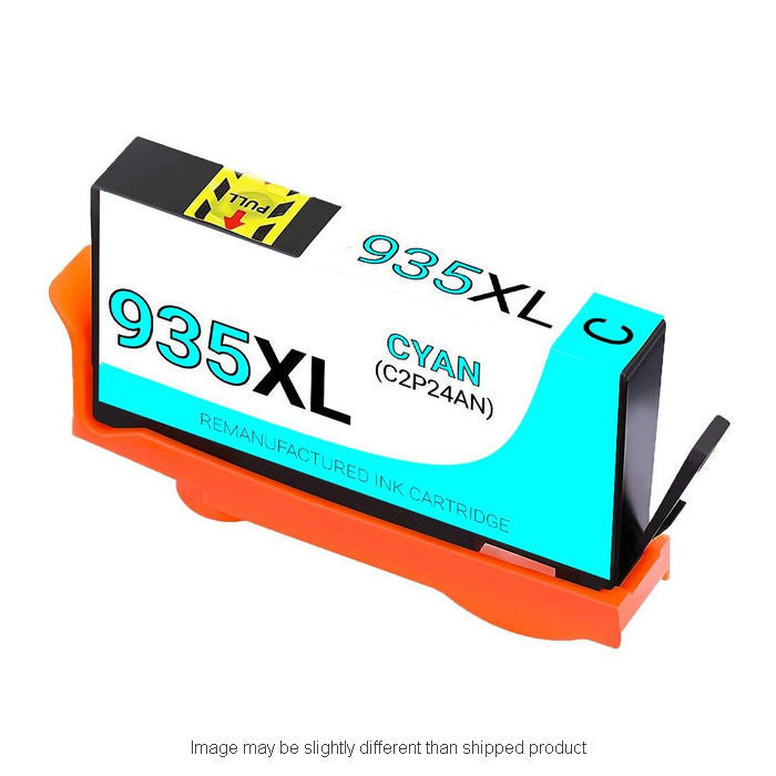 HP Remanufactured HP 935XL Cyan High Yield Ink Cartridge, 825 Page Yield (C2P24AN)