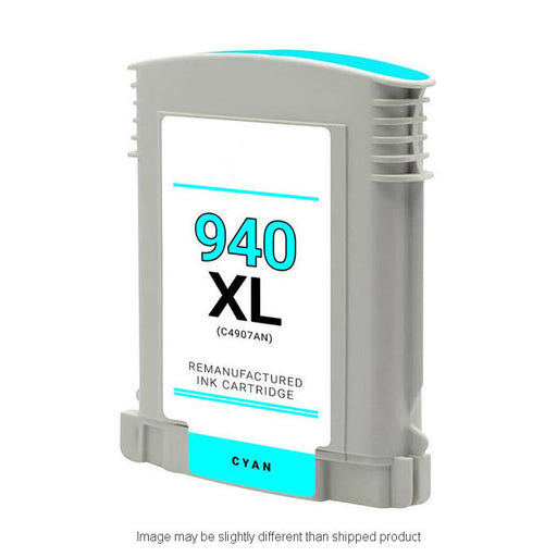HP Remanufactured 940XL Cyan High Yield Ink Cartridge, 1,400 Page Yield (C4907AN)