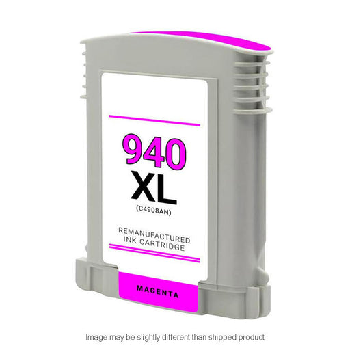 HP Remanufactured 940XL Magenta High Yield Ink Cartridge, 1,400 Page Yield (C4908AN)