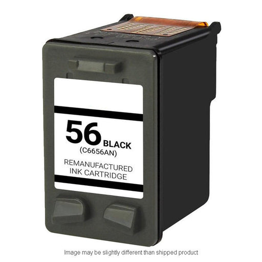 HP Remanufactured HP 56 Black High Yield Ink Cartridge, 520 Page Yield (C6656AN)