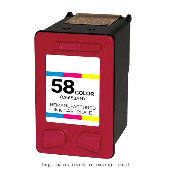 HP Remanufactured HP 58 High Yield Ink Cartridge, 140 Page Yield (C6658AN)