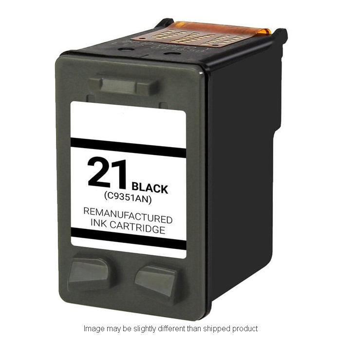 HP Remanufactured HP 21 Black Ink Cartridge, 190 Page Yield (C9351AN)