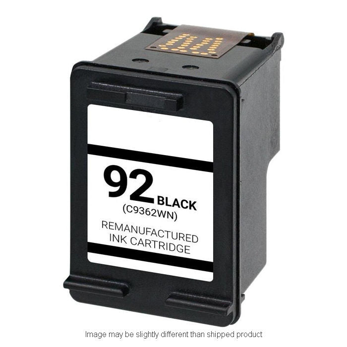 HP Remanufactured HP 92 Black Ink Cartridge, 165 Page Yield (C9362WN)