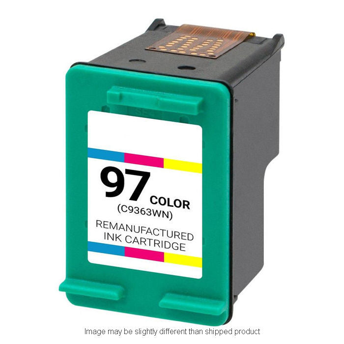 HP Remanufactured HP 97 Tri-Color High Yield Ink Cartridge, 560 Page Yield (C9363WN)