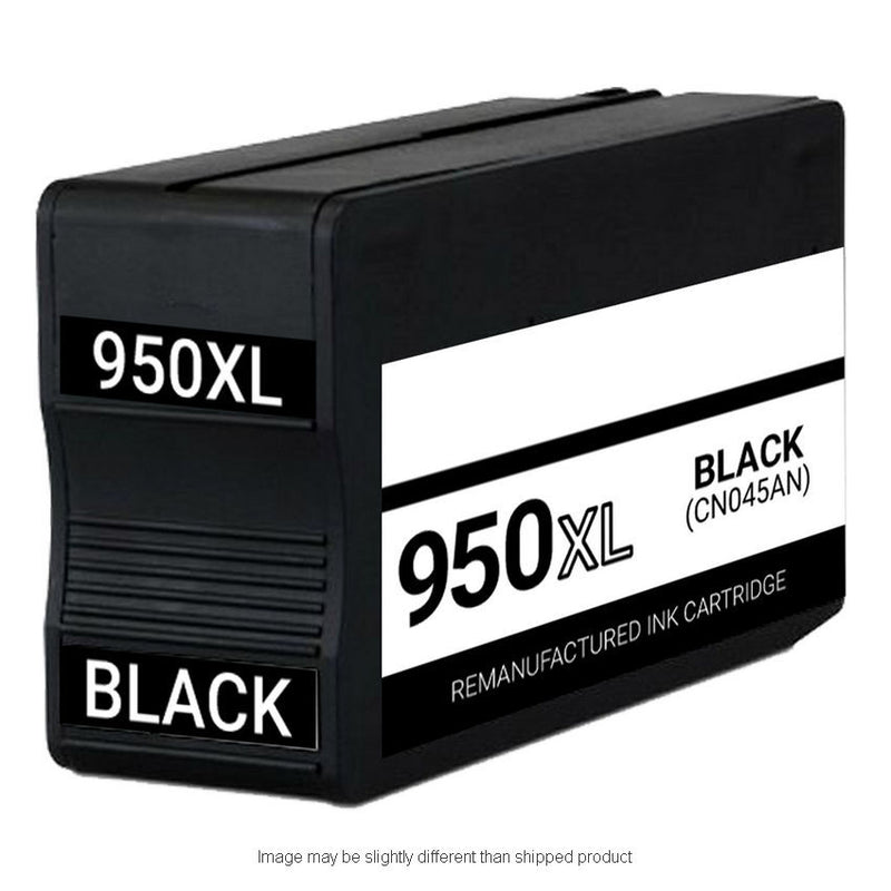 HP Remanufactured HP 950XL Black High Yield Ink Cartridge, 2,300 Page Yield (CN045AN)