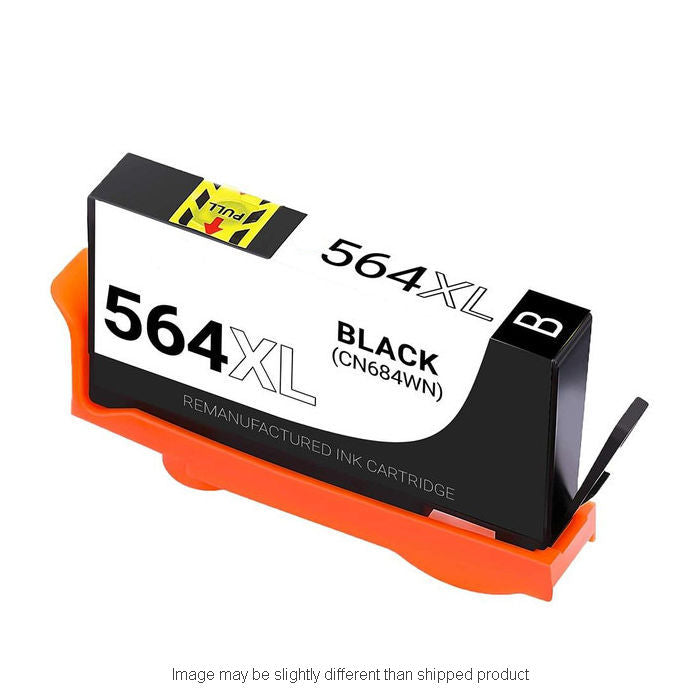 HP Remanufactured HP 564XL Black High Yield Ink Cartridge, 550 Page Yield (CN684WN)