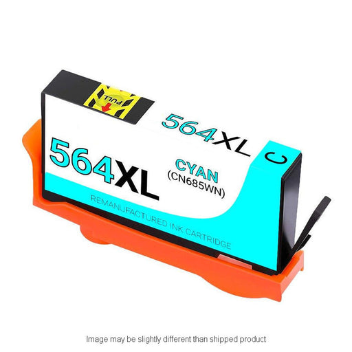 HP Remanufactured HP 564XL Cyan High Yield Ink Cartridge, 750 Page Yield (CN685WN)