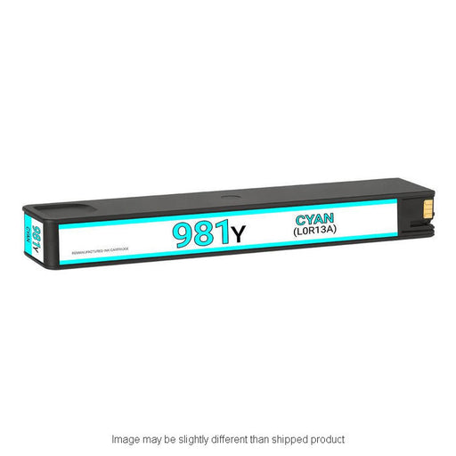 HP Remanufactured HP 981 Cyan Ink Cartridge, 16,000 Page Yield (L0R13A)