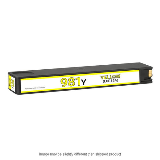 HP Remanufactured HP 981 Yellow Ink Cartridge, 16,000 Page Yield (L0R15A)