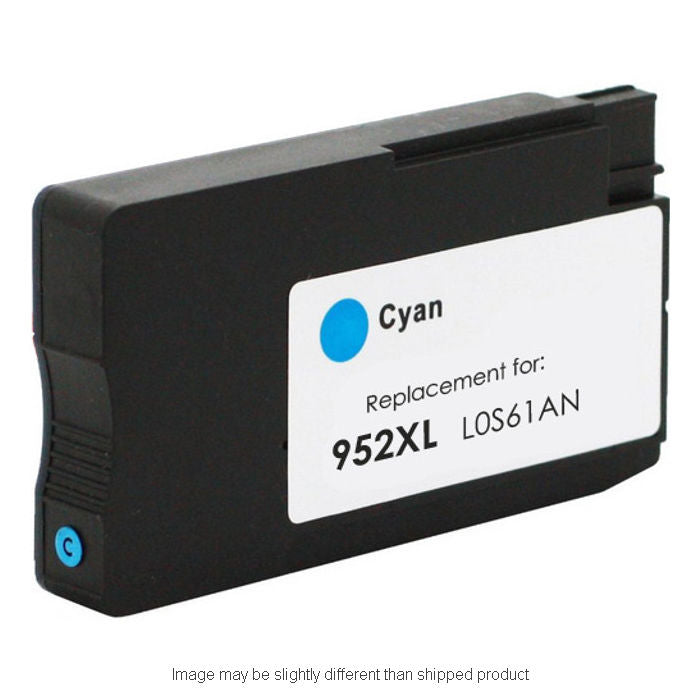 HP Remanufactured HP 952XL Cyan High Yield Ink Cartridge, 1,600 Page Yield (L0S61AN)