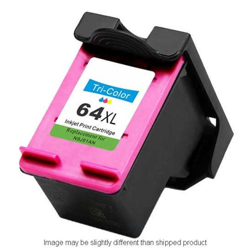 HP Remanufactured HP 64XL Tri-Color High Yield Ink Cartridge, 415 Page Yield (N9J91AN)
