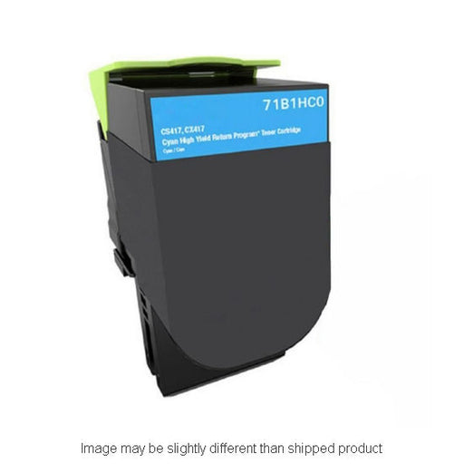 Lexmark Remanufactured 71B Cyan Toner Cartridge, 3,500 Page Yield (71B0H20)