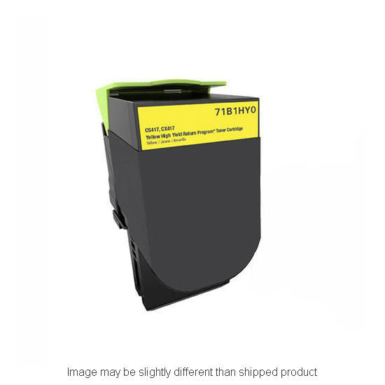 Lexmark Remanufactured 71B Yellow Toner Cartridge, 3,500 Page Yield (71B0H40)