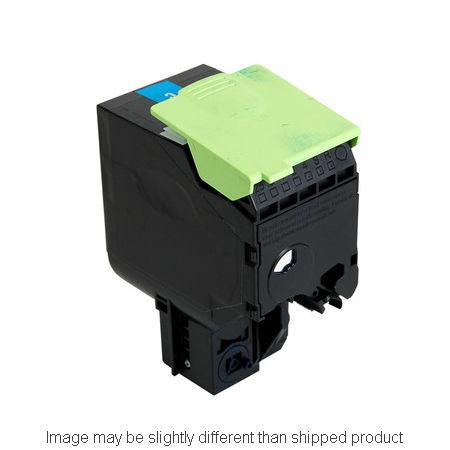 Lexmark Remanufactured 80C Cyan Toner Cartridge, 4,000 Page Yield (80C1XC0)
