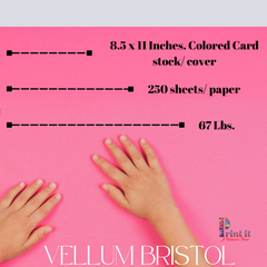 Print it Colors Cardstock Cover Paper, 67 lbs, 8.5" x 11", Orchid, 250/Ream
