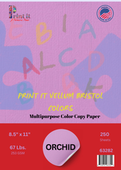 Print it Colors Cardstock Cover Paper, 67 lbs, 8.5" x 11", Orchid, 250/Ream
