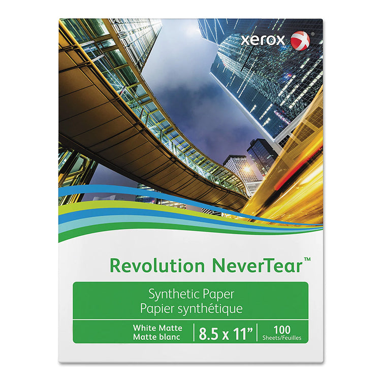 Xerox, Revolution NeverTear Synthetic Paper, 11" x 17", Matte White, 100 Sheets/Ream, (3R20174)