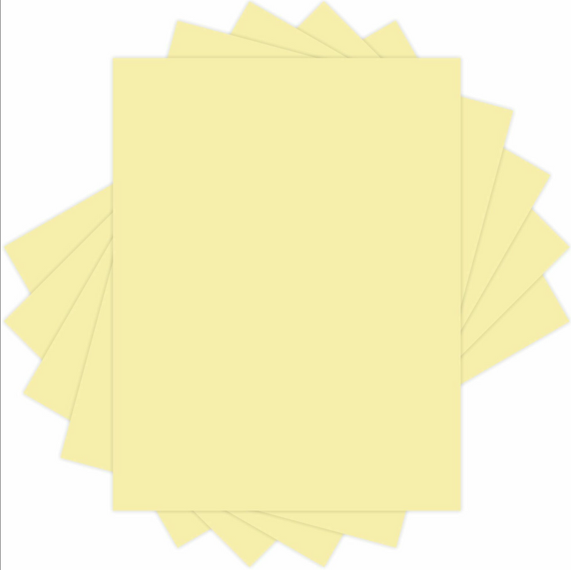 Lettermark Colors Vellum Bristol 8.5" x 11" Color Copy Paper, 90 lbs., CANARY - SMOOTH 250 Sheets/Ream (94259)