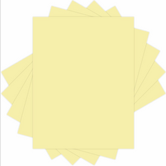 Lettermark Colors Vellum Bristol 8.5" x 11" Color Copy Paper, 110 lbs., CANARY - SMOOTH, 250 Sheets/Ream (94261)