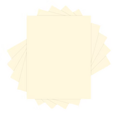 Domtar Lettermark Cream Vellum Bristol Cardstock, 8.5" x 11", 67 lb, 250 Sheets/Pack (94345)