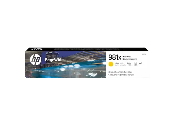 HP 981X High Yield Yellow Original PageWide Cartridge, L0R11A