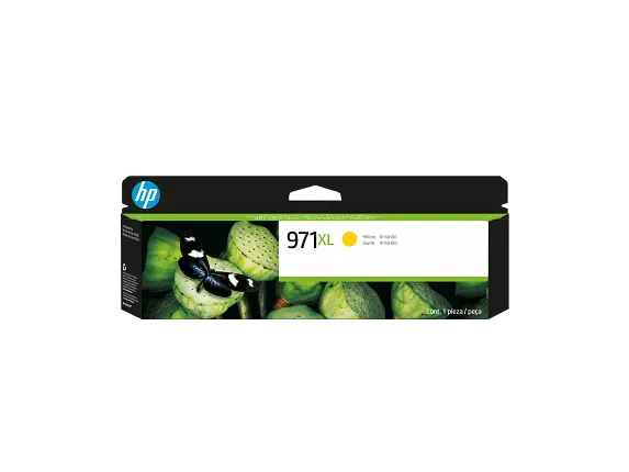 HP 971XL High Yield Yellow Original Ink Cartridge, CN628AM