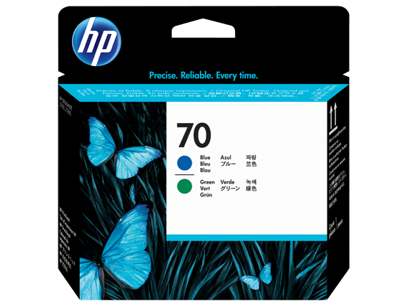 HP 70 Blue and Green DesignJet Printhead, C9408A
