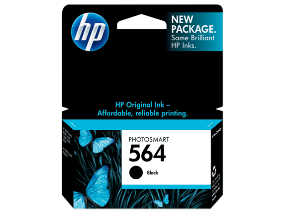 HP 564 Black Original Ink Cartridge, CB316WN#140