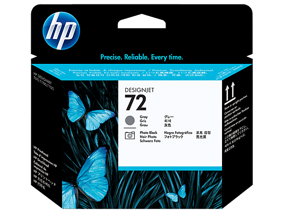 HP 72 Gray and Photo Black DesignJet Printhead, C9380A