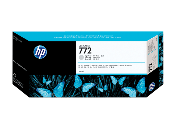 HP 772 300-ml Light Gray DesignJet Ink Cartridge, CN634A
