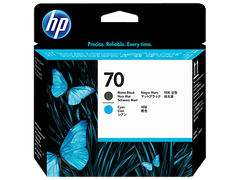 HP 70 Matte Black and Cyan DesignJet Printhead, C9404A