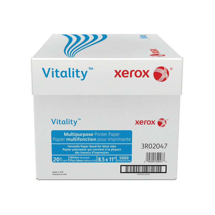 Xerox Vitality Multipurpose Paper, 8.5" x 11", 20 lbs., 92 Brightness, 500 Sheets/Ream (3R02047)