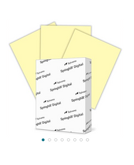 Springhill Digital Index Colors, 8.5" x 11" Carton Copy Paper, 110 lbs., Canary (CAN), 250 Sheets/Ream (#35300)