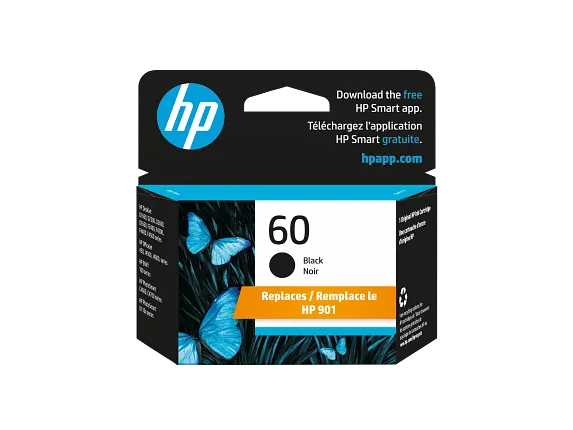 HP 60 Black Original Ink Cartridge, CC640WN#140