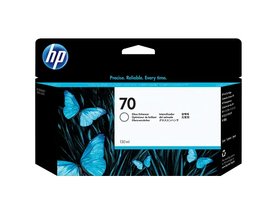 HP 70 130-ml Gloss Enhancer DesignJet Ink Cartridge, C9459A
