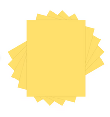 Domtar Lettermark Goldenrod Vellum Bristol Cardstock, 11" x 17", 67 lb, 250 Sheets/Pack (94349)