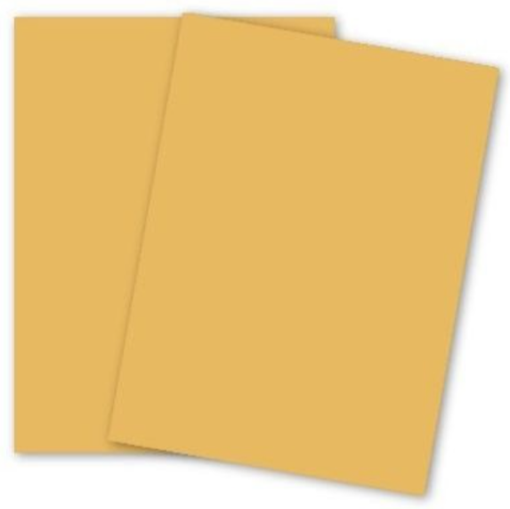 Lettermark Colors Vellum Bristol 8.5" x 11" Color Copy Paper, 67 lbs., Goldenrod-Vellum, 250 Sheets/Ream (94348)