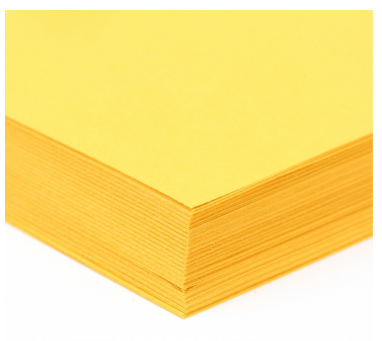 Lettermark Colors Vellum Bristol 8.5" x 11" Color Copy Paper, 67 lbs., Goldenrod-Vellum, 250 Sheets/Ream (94348)