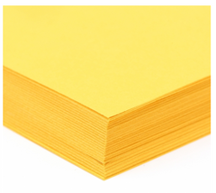 Domtar Lettermark Goldenrod Vellum Bristol Cardstock, 11" x 17", 67 lb, 250 Sheets/Pack (94349)