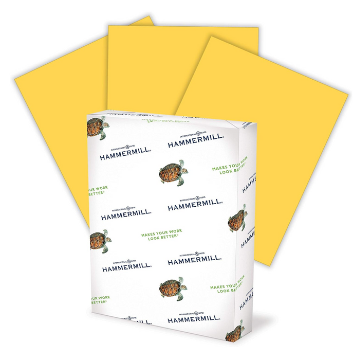 Hammermill Colors 11" x 17" Color Copy Paper, 24 lbs. Goldenrod, 500 Sheets/Ream (400450)